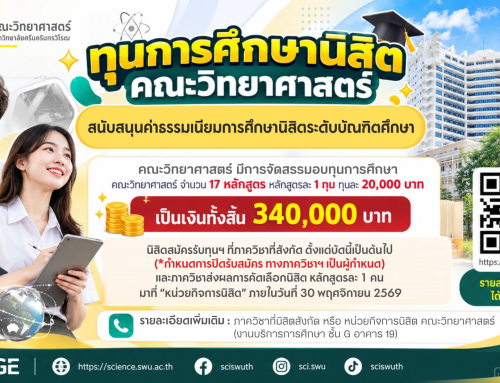 ทุนการศึกษานิสิตคณะวิทยาศาสตร์ (สำหรับสนับสนุนค่าธรรมเนียมการศึกษานิสิตระดับบัณฑิตศึกษา คณะวิทยาศาสตร์ ประจำปีการศึกษา 2569)